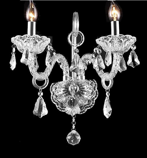 Montreal Quebec 2-light classic candle crystal wall sconce light fixture for entryway, hallway, foyer, living room, dining room, bedroom, luminaire mural, luminaire mural salon, luminaire salon mural