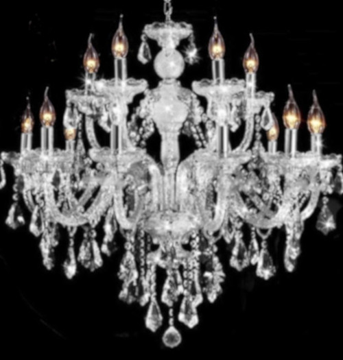 15 light polished chrome traditional classic crystal chandelier CC31480 for dining room living room  staircase entrance entryway high ceiling sloped vaulted ceiling foyer free delivery in Montreal 