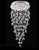 rain drop polished from flush mount 6 light modern crystal chandelier MC00153 for foyer entryway staircase high ceiling free shipping across Canada Montreal Quebec 