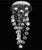 3-light mini spiral flush mount raindrop modern crystal chandelier ceiling light for entryway entrance bedroom bathroom foyer 9 ft ceilings, small staircase ceiling lighting ideas