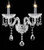 wall crystal sconce 2-light lighting fixture CW33814 for entryway, staircase, stairway, living room, dining room, bedroom, foyer, free shipping across Canada, Montreal, Quebec