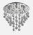 flush mount round raindrop polished chrome 6 light modern crystal ceiling chandelier lighting fixture MC10205 for living room bedroom entryway hallway foyer low ceiling free shipping across Canada Montreal Quebec