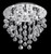 flush mount round raindrop modern crystal chandelier ceiling light for entryway entrance hallway living room bedroom foyer