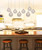 8 globes spheres flush mount polished chrome modern crystal pendant chandelier light fixture MC11990 over kitchen island over dining table for dining room free shipping across Canada Montreal Quebec