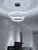 2-ring double ring circular integrated led polished chrome round modern crystal pendant chandelier lighting fixture LD29500 for dining room living room bedroom kitchen entryway entrance staircase foyer high ceiling adjustable height free shipping across Canada Montreal Quebec