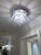 flush mount round raindrop 3-light modern crystal ceiling lighting fixture CM11035 for entryway entrance hallway bedroom bathroom foyer free shipping across Canada Montreal Quebec