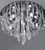 flush mount round polished chrome 6 light crystal chandelier ceiling light fixture MC20355 for living room dining room dining room entryway hallway entrance bedroom foyer low ceiling free shipping across Canada Montreal Quebec