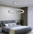 1-ring circular integrated led modern crystal chandelier for bedroom, luminaire led en cristal moderne pour chambre a coucher, ring crystal led pendant light