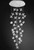 Staircase modern contemporary high ceilings crystal chandelier light fixture with flower-shaped crystals MC51000 for staircase, high ceilings, foyer, free shipping across Canada, Montreal, Quebec