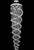 Modern spiral raindrop large long 9 light crystal chandelier light fixture with adjustable height MC92110-S for staircase, entryway, foyer, high ceilings, sloped vaulted ceilings, free shipping across Canada, Montreal, Quebec