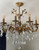 dining room brass bronze crystal chandelier 8 light Montreal, luminaire Montréal Quebec, luminaire salon, luminaire salle a manger, brass bronze antique luxury crystal chandelier 8-light fixture for entrance, entryway, foyer, dining room, living room, bedroom, staircase, sloped vaulted ceilings, Luxury crystal chandelier for living room, dining room, crystal chandelier Montreal Quebec Canada, Montreal luminaire lustre classic 8 lumiers pour escalier, salle a manger, entrée, foyer, traditional chandelier for living room