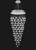 Modern raindrop crystal chandelier light fixture MC10155 with adjustable height  for staircase, stairway, entryway, foyer, sloped vaulted ceilings, high ceilings, free shipping across Canada, Montreal, Quebec