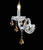 crystal wall sconce 1-light fixture, gold crystal wall sconce light fixture, luminaire mural, luminaire mural salon, crystal wall sconce light Canada