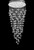 raindrop rain polished chrome 6 light modern crystal chandelier lighting fixture MC10150 for staircase high ceilings entryway foyer free shipping across Canada Montreal Quebec