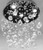 Modern raindrop polished chrome 8 -ight crystal chandelier flush mount ceiling light fixture MC 90291 for living room, dining room, entryway, bedroom, foyer, 8 ft. ceilings, free shipping across Canada, Montreal, Quebec