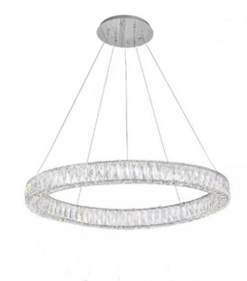 Ring LED Modern Crystal Pendant Chandelier Light LD22235 | MNG Lighting ...