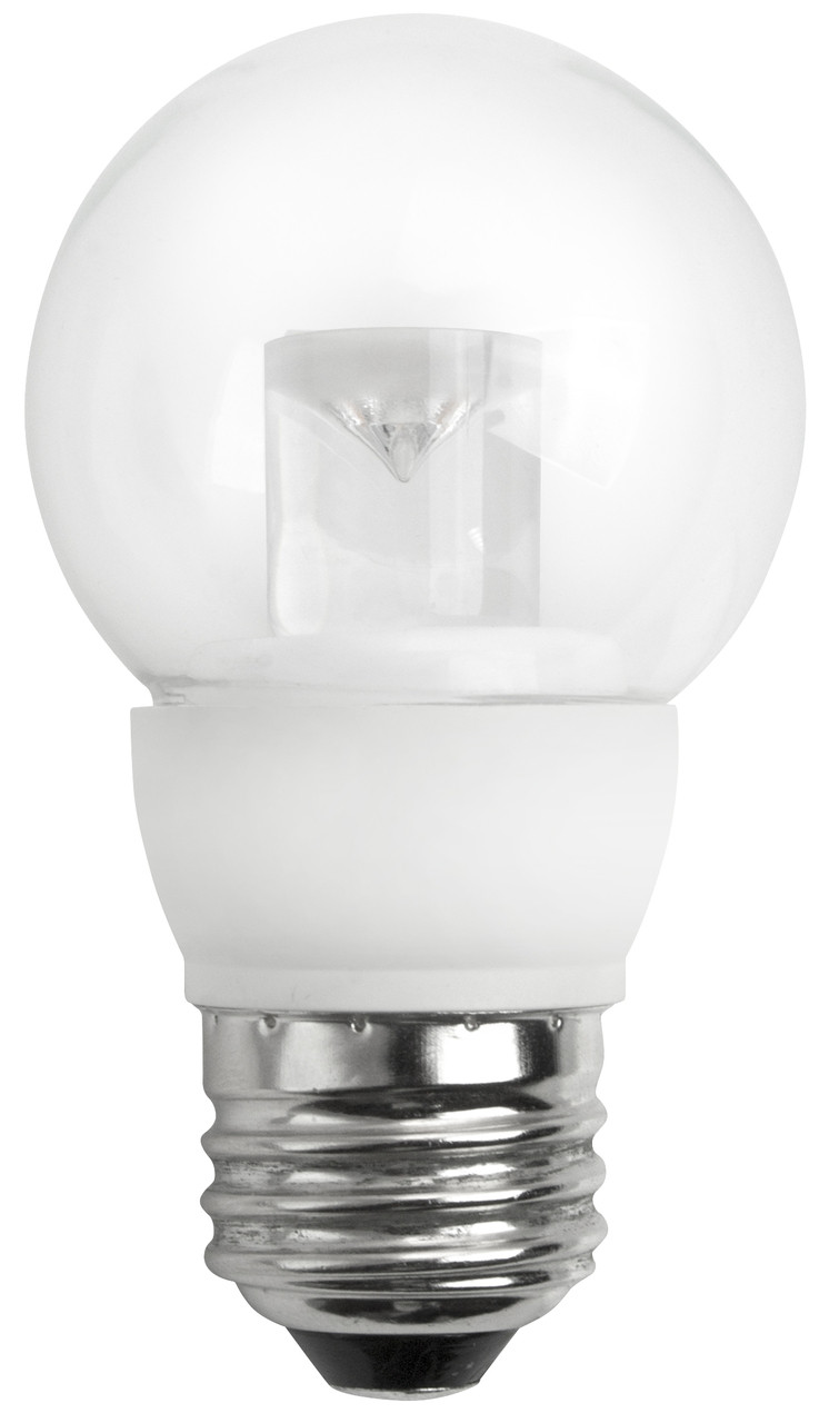 4 Watt LED 2" Globe Clear - Medium Base  (25w Equal)