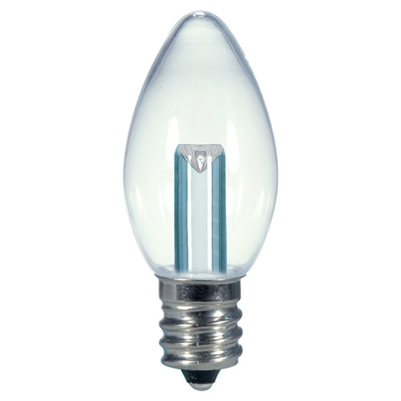 0.5 WATT C7 LED LAMP CLEAR 27K (EQUAL TO 7W) - SATCO #S9156