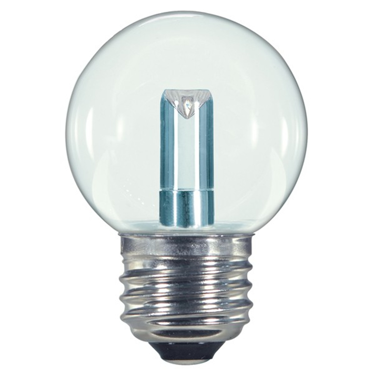 1.4 WATT G16.5 GLOBE LED LAMP CLEAR 27K (EQUAL TO 15W) - SATCO #S9158