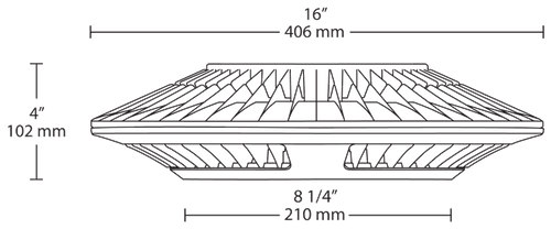 78 Watt LED High Bay Ceiling Light - Rab Lighting -  Bronze  (Replaces 250w Metal Halide)