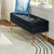 Mid-Century Modern End of Bed Storage Bench with Black Velvet Seat and Gold Legs Q280-BLKUFSB164825761