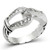 SS050 - Silver 925 Sterling Silver Ring with AAA Grade CZ  in Clear A874-SS050