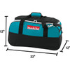 MAKITA 831284-7 23-inch Heavy Duty Nylon Contractor Tool Bag Organizer