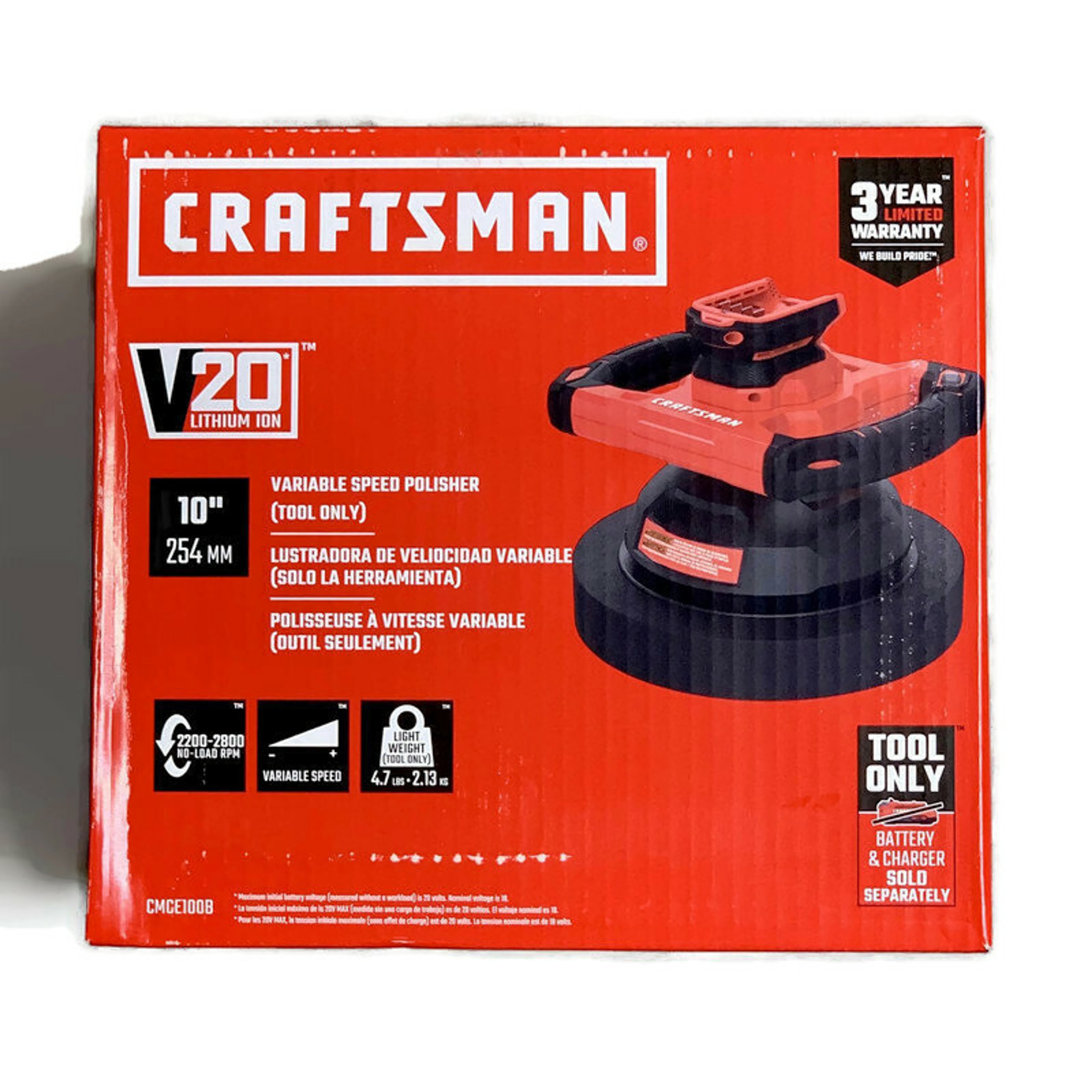 CRAFTSMAN CMCE100B (New-Other) V20 20V Cordless 10-inch Variable