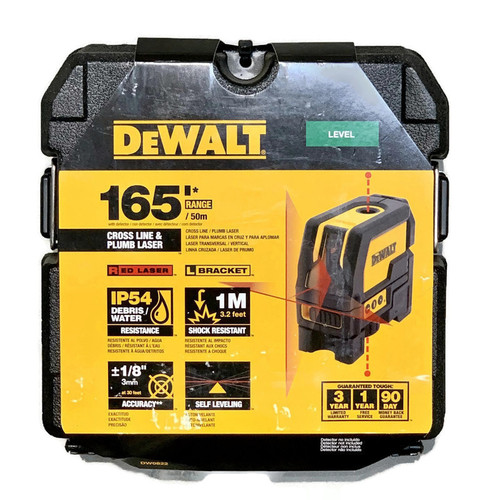 DEWALT DW0822 (New-Other) 165-ft Self-Leveling Cross-Line & Plumb Spot Red Laser Level