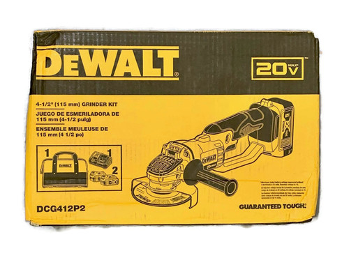 DEWALT DCG412P2 (New-Other) 20V MAX 4-1/2-Inch Lithium-Ion Cordless Angle Grinder Tool Kit
