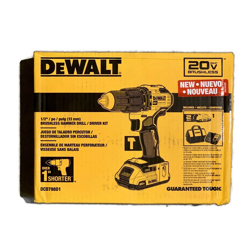 DEWALT DCD798D1 (New-Other) 20V MAX 20-Volt Brushless Cordless 1/2-inch Hammer Drill Kit
