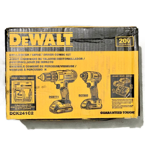 DEWALT DCK241C2 (New-Other) 20V MAX Compact Drill/Driver and Impact Driver Kit
