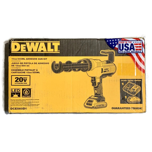 DEWALT DCE560D1 (New-Other) 20V MAX Li-Ion 10oz/300ml Cordless Adhesive Caulking Gun Kit