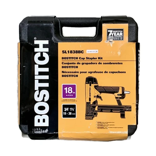 BOSTITCH SL1838BC (New - Other) 18GA 5/16” Crown 3/4” to 1/2” Cap Stapler Air Staple Gun