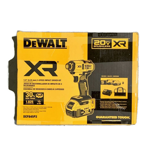 DEWALT DCF845P2 (New-Other) 20V MAX XR 3-Speed 1/4-inch Impact Driver Kit