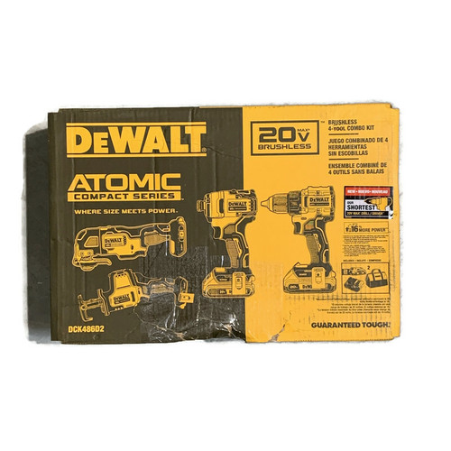 DEWALT DCK486D2 (New-Other) 20V MAX Lithium-Ion Atomic Cordless Brushless 4-Tool Combo Kit
