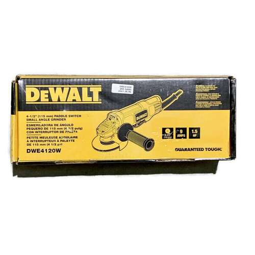 DEWALT DWE4120W (New-Other) Corded 9-Amp 4-1/2-inch Paddle Switch Small Angle Grinder