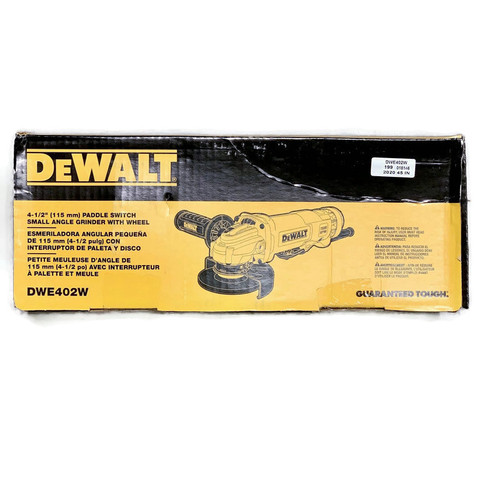 DEWALT DWE402W (New-Other) 4-1/2-Inch 11-Amp Corded Paddle Switch Small Angle Grinder