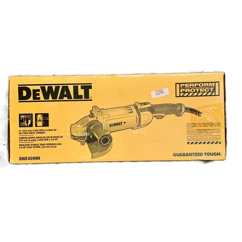 DEWALT DWE4599N 9-Inch 6,500 Rpm 4.9 HP Electric Corded Angle Grinder