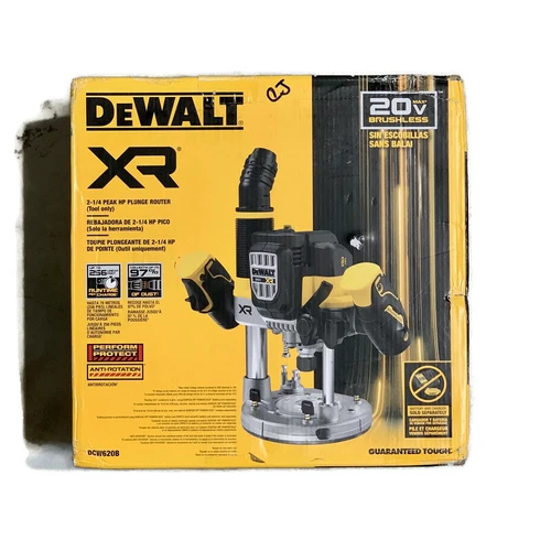 DEWALT DCW620B 20V MAX XR Cordless 2-1/4 Peak HP Plunge Router TOOL ONLY