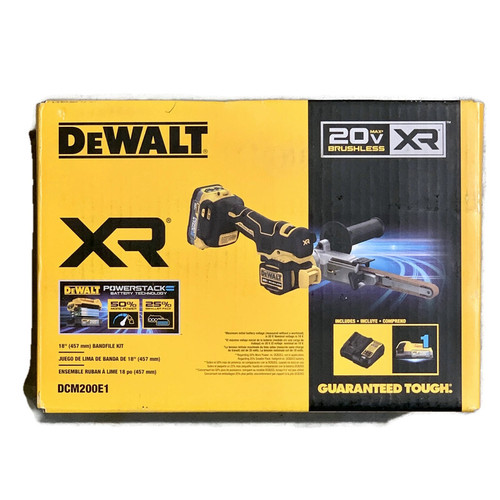 DEWALT DCM200E1 (New-Other) 20V MAX XR Cordless 18-inch Bandfile Belt Sander Kit