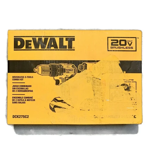 DEWALT DCK275C2 (New-Other) 20V MAX Brushless Cordless Impact Drill/Driver 2-Tool Combo Kit