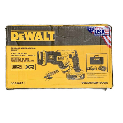 DEWALT DCS367P1 (New-Other) 20V MAX XR 5.0-Ah Brushless Cordless Compact Reciprocating Saw