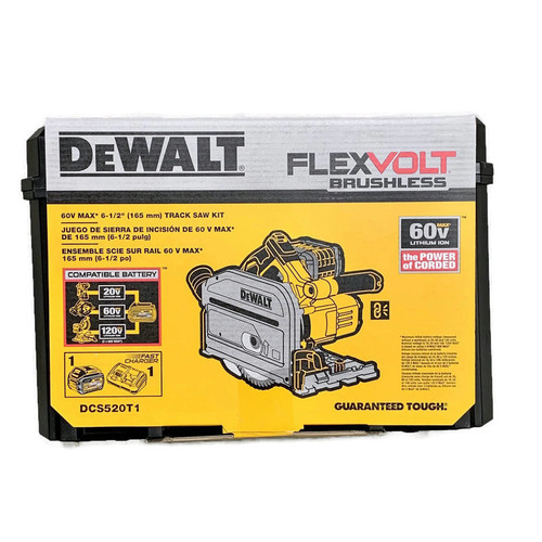 DEWALT DCS520T1 (New-Other) Flexvolt 60V MAX 6-1/2-inch Cordless TrackSaw Kit