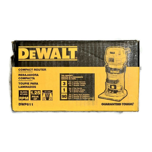 DEWALT DWP611 (New-Other) Fixed-Base 1-1/4-HP Max Torque Variable Speed Compact Router