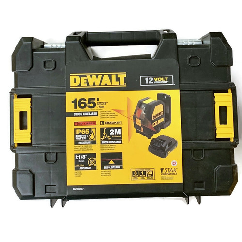 DEWALT DW088LR (New-Other) 12V MAX 165-ft Cordless Self-Leveling Red Cross Line Laser w/ AA