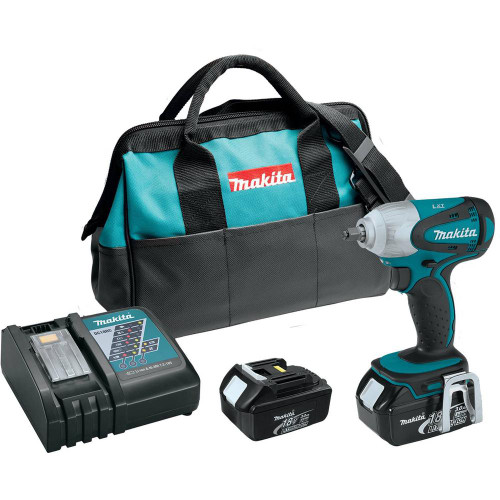 MAKITA XWT06 (New-Other) 18V LXT Li-Ion 3/8-inch Cordless Square Drive Impact Wrench Kit
