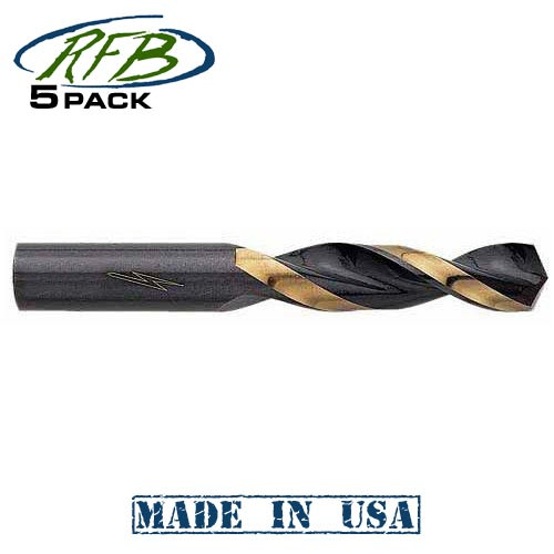 Milwaukee 48-89-9423 Thunderbolt HSS Stub Length Twist Black & Bronze Drill Bit 23/64 in. 5 Pack