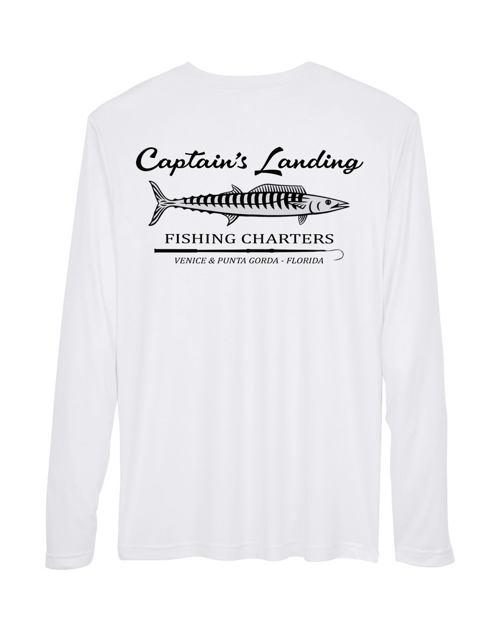 Captain's Landing | Charters Long Sleeve Sun Protection Shirt - White Small
