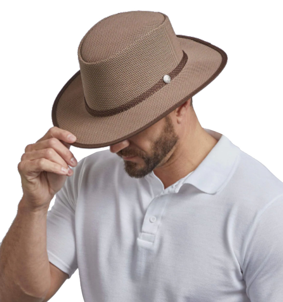 Cabana Wide Brim Men's Breathable Sun Hat by American Hat Makers
